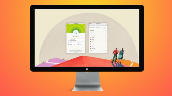 ExpressVPN on an iMac, one of the best VPN providers today