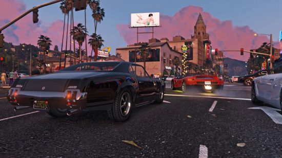 GTA 6 release date: a screenshot of cars from GTA 5.